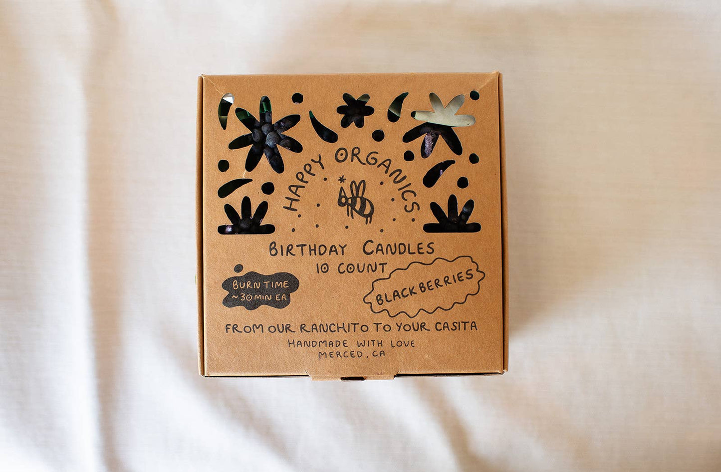 Blackberry Beeswax Birthday Candles: 10