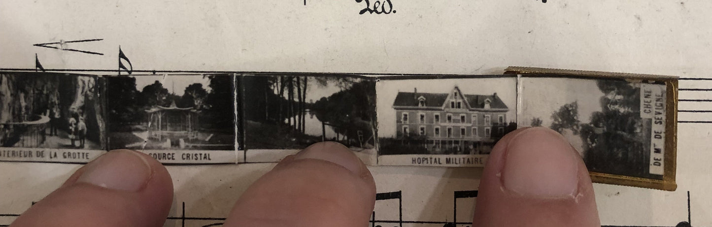 Antique French Souvenir Photos Pendant / Book Forges Les Eaux c1910