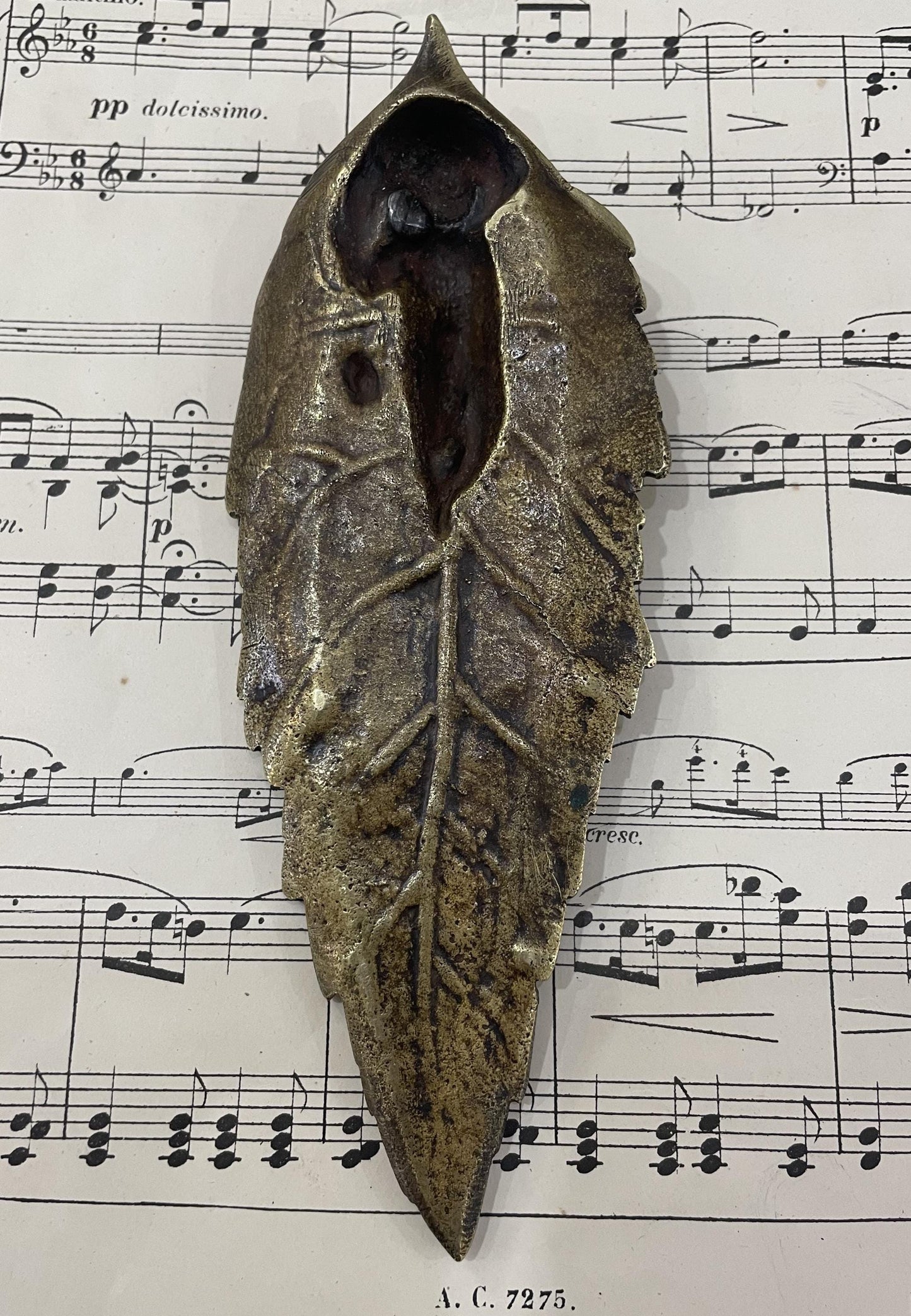 Rare Antique French Art Nouveau Bronze Tray Cherubs Angels Dragonfly c1920