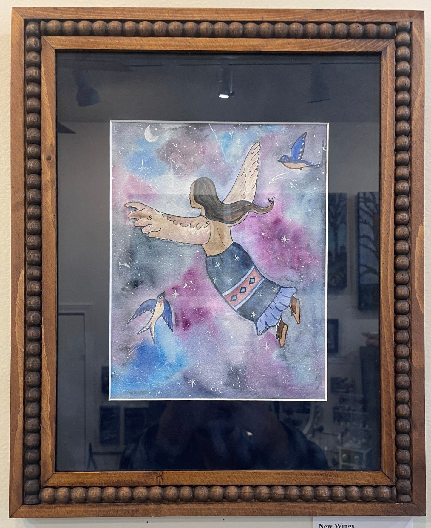 New Wings - Original Framed Watercolor