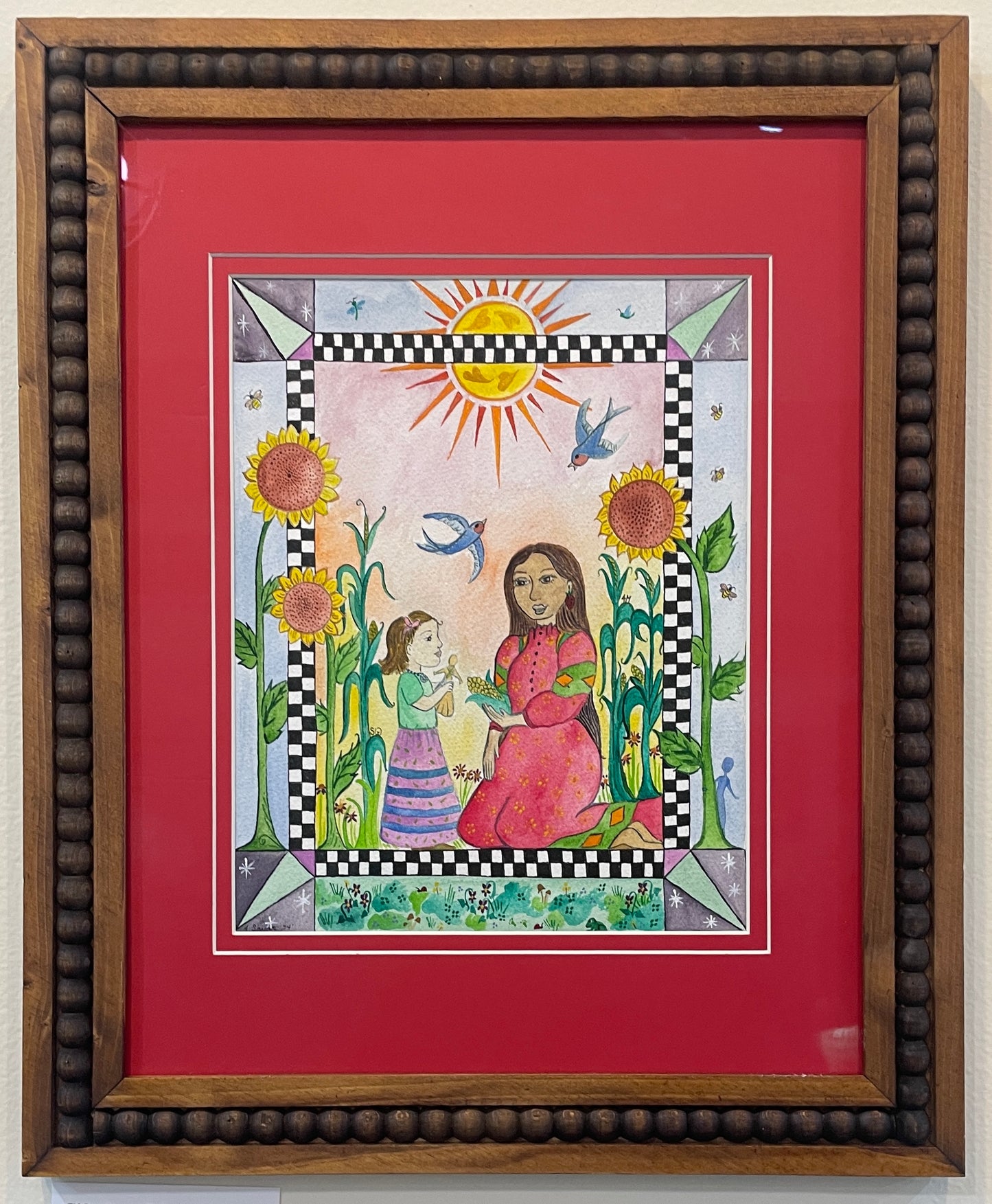 Gifts From Selu - Original Framed Watercolor