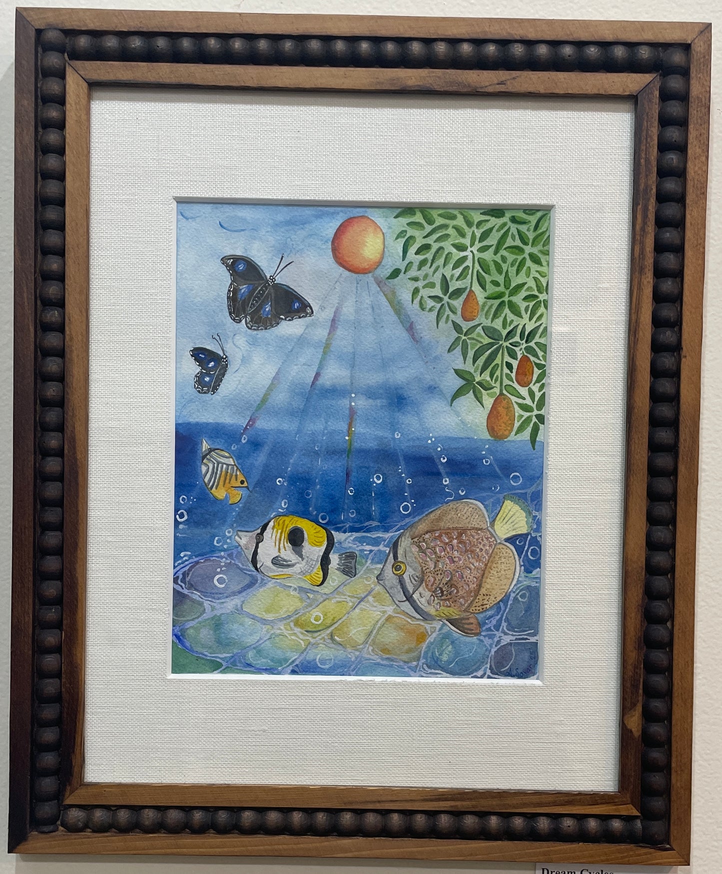 Dream Cycles - Original Framed Watercolor