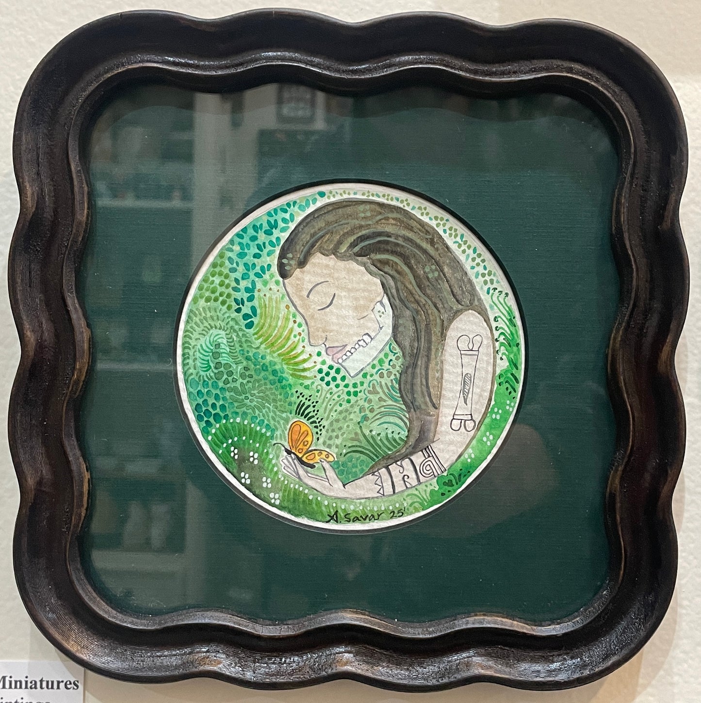 Moss and Jawbone - Original Framed Watercolor