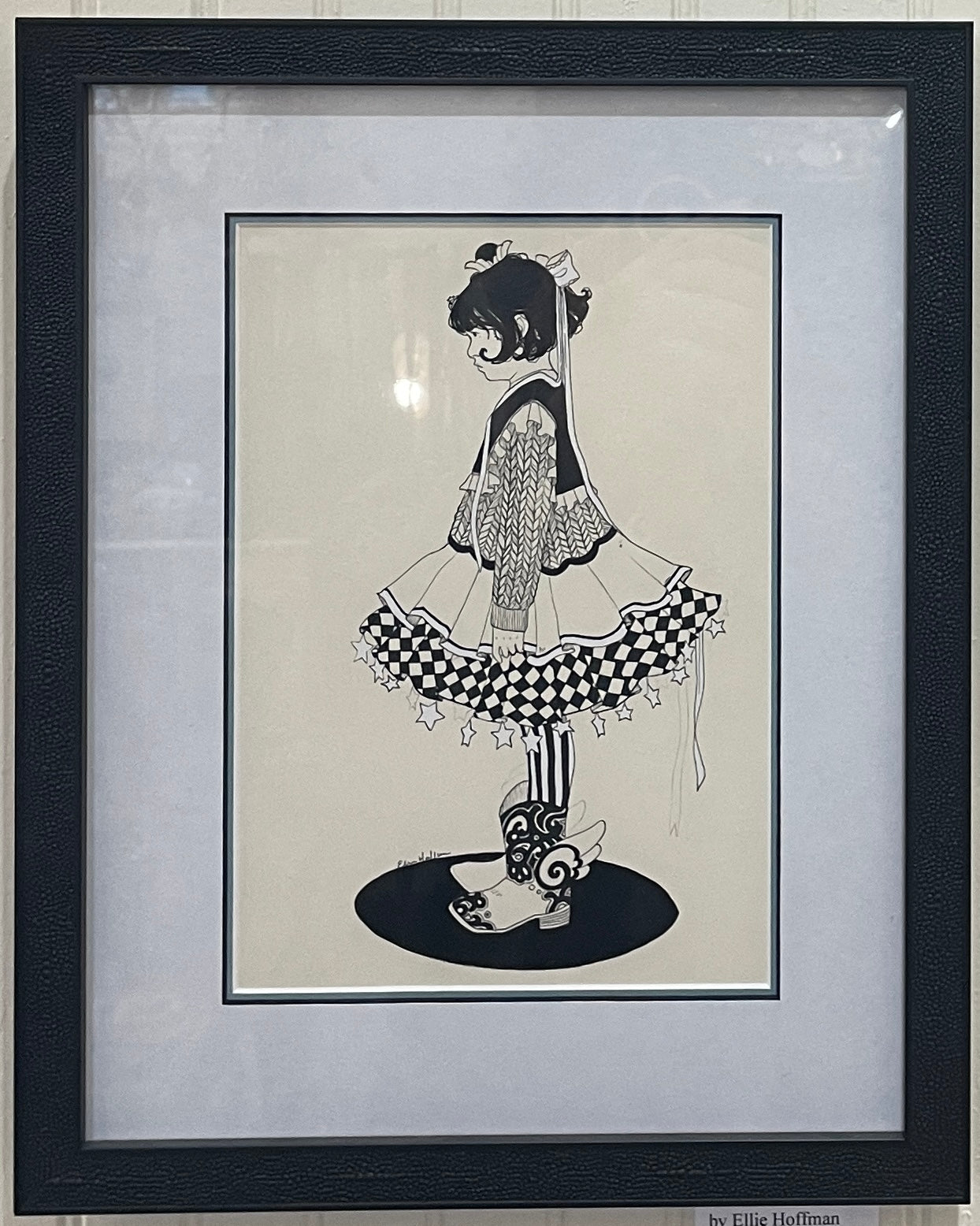 Boots - Pen and Ink Original Painting by Ellie Hoffman