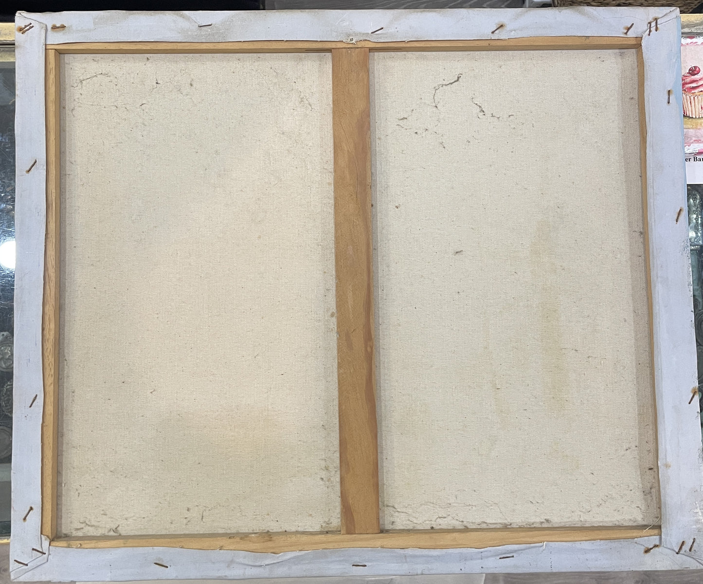 Antique French Oil on Canvas Landscape Mountain River c1920