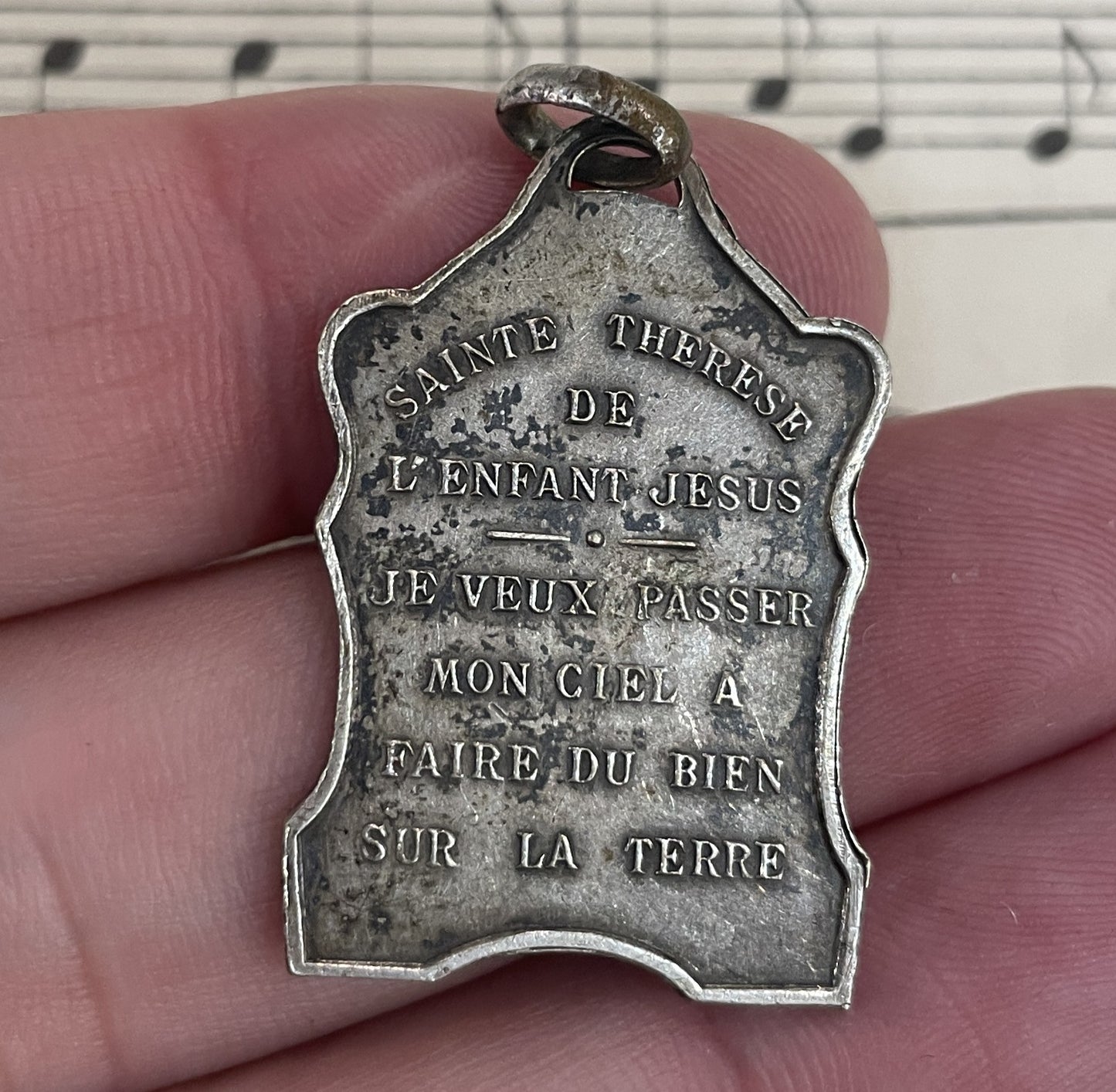 Rare Large Antique French St. Therese of Lisieux Religious Medal c1920