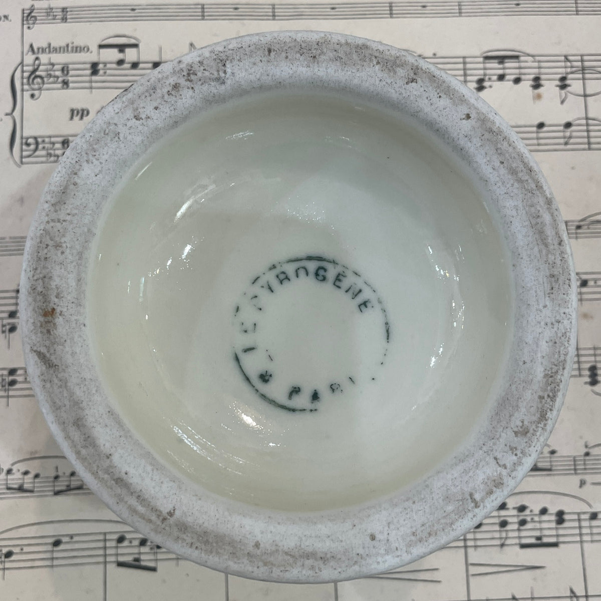 Antique French Advertising Match Striker Holder Dubonnet Ceramic Porcelain c1920