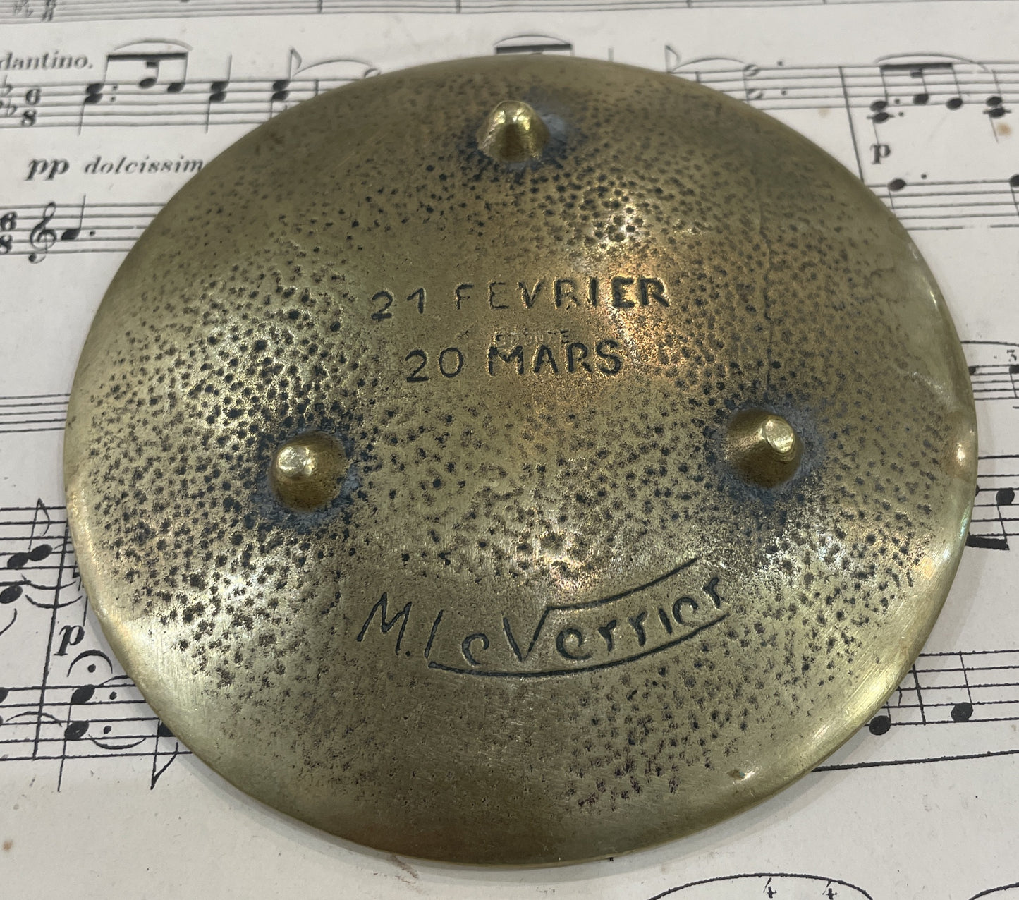 Antique French Max Le Verrier Bronze Tray Pisces c1940