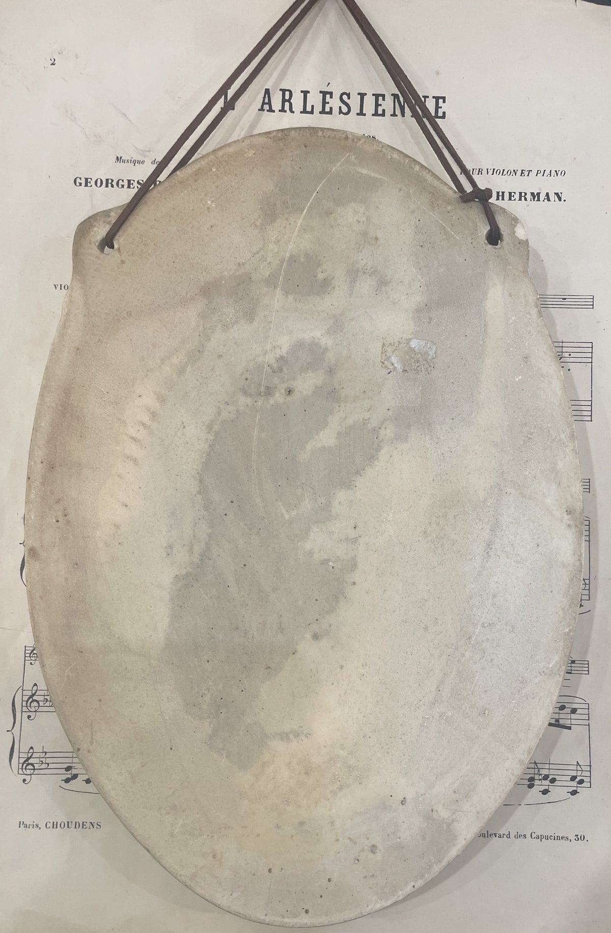 Antique French St. John Vianney Plaster Wall Piece c1900
