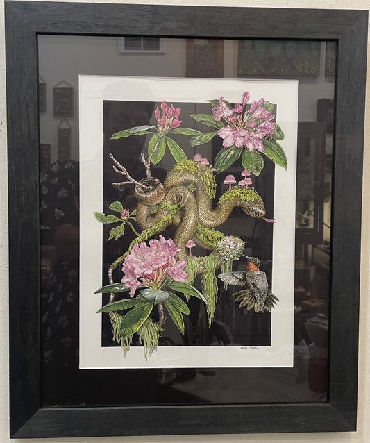 An Unhurried Mind - Gouache and Ink on Watercolor Paper Original Painting
