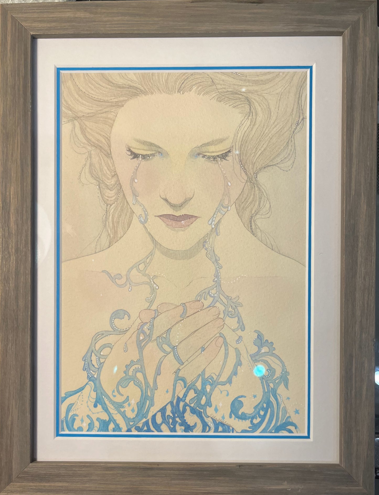 Blue Tears - Watercolor Original Painting