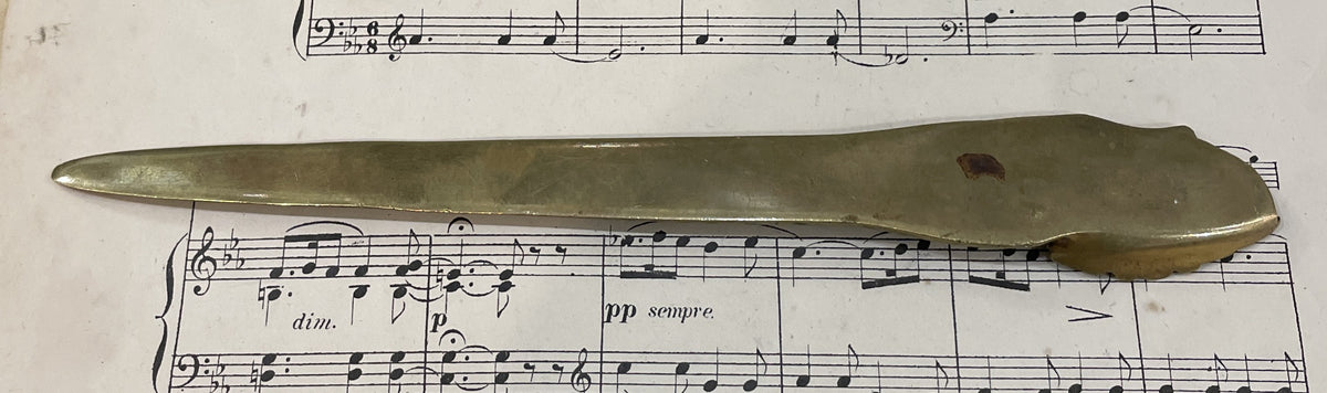 Rare Antique French Bronze Art Nouveau Letter Opener Eagle Signed Marionnet c1880