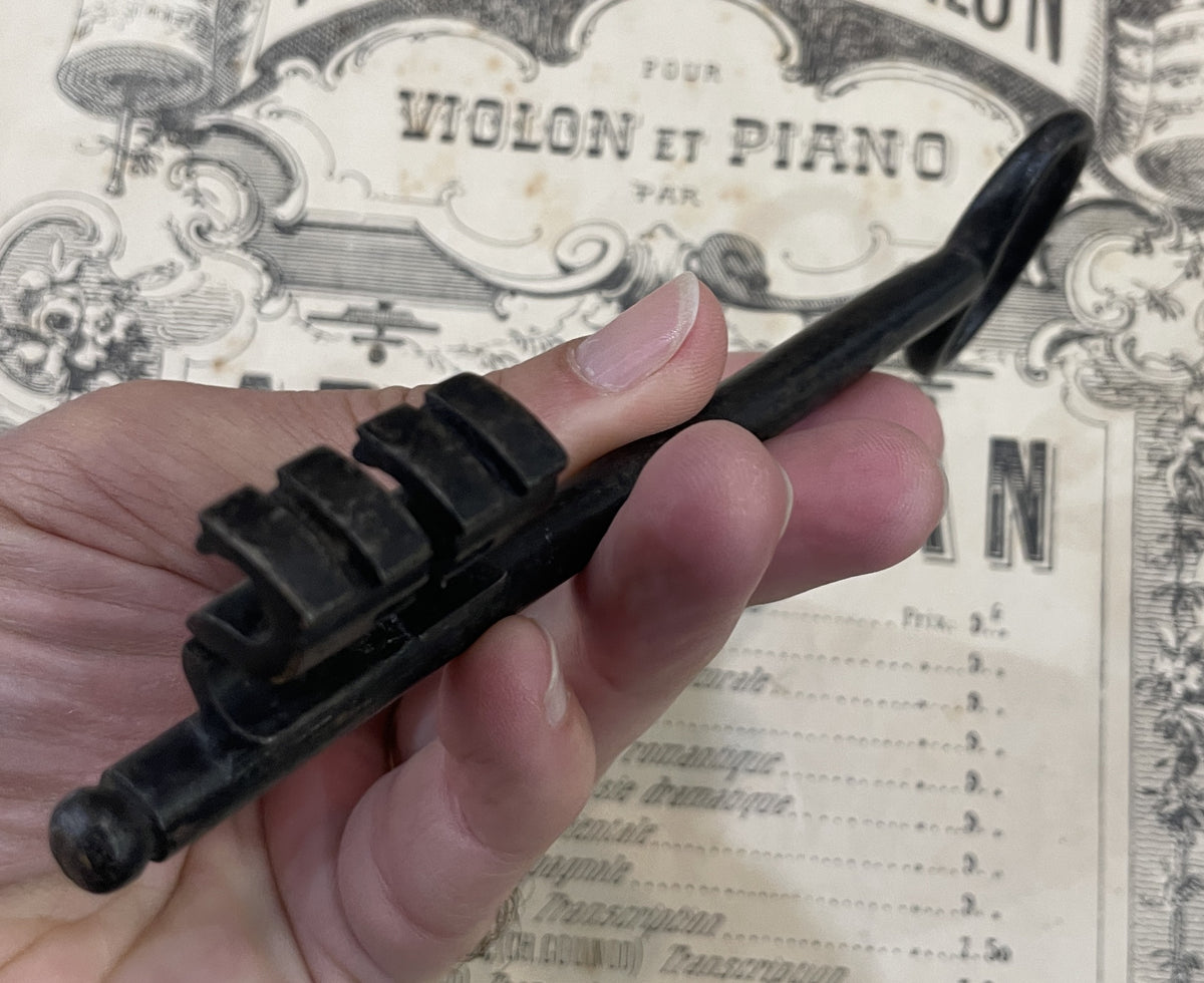 Large Antique French Cast Iron Skeleton Key Church Castle Gate 1800's