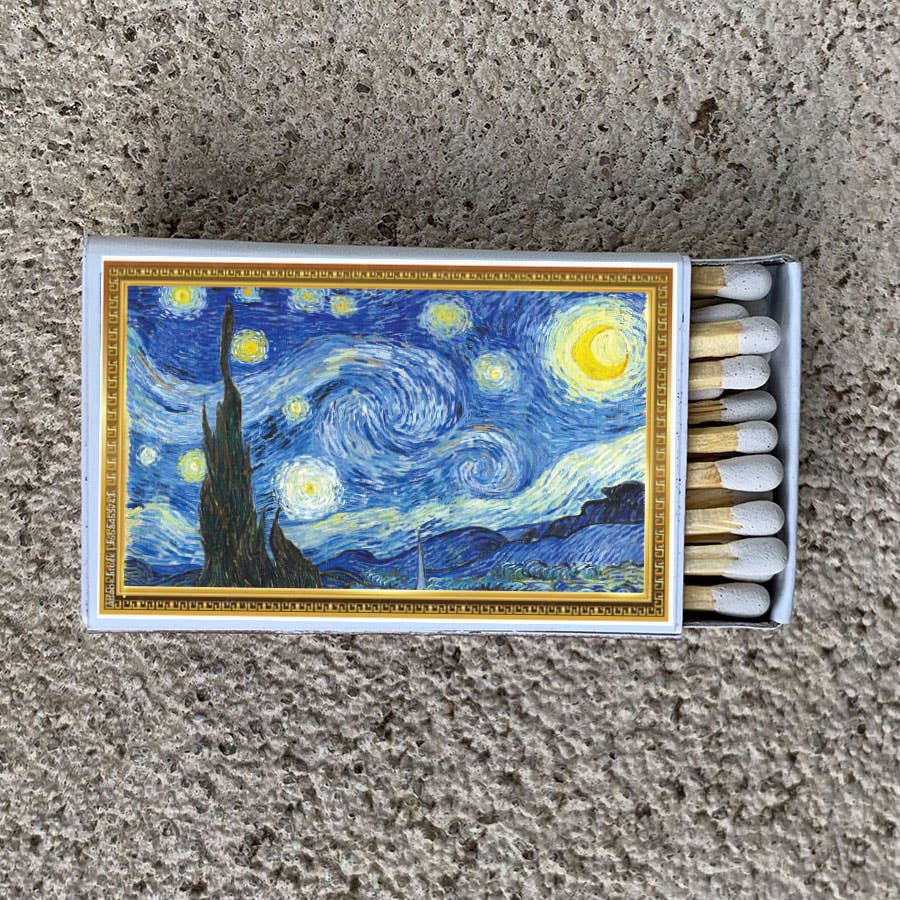Matches • Art •Starry Night Van Gogh• Home Decor for Candles