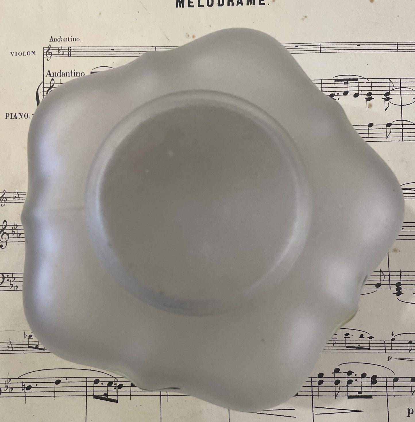 Large Antique French Gilt Brass Glass Hand Painted Enameled Box Flower c1900