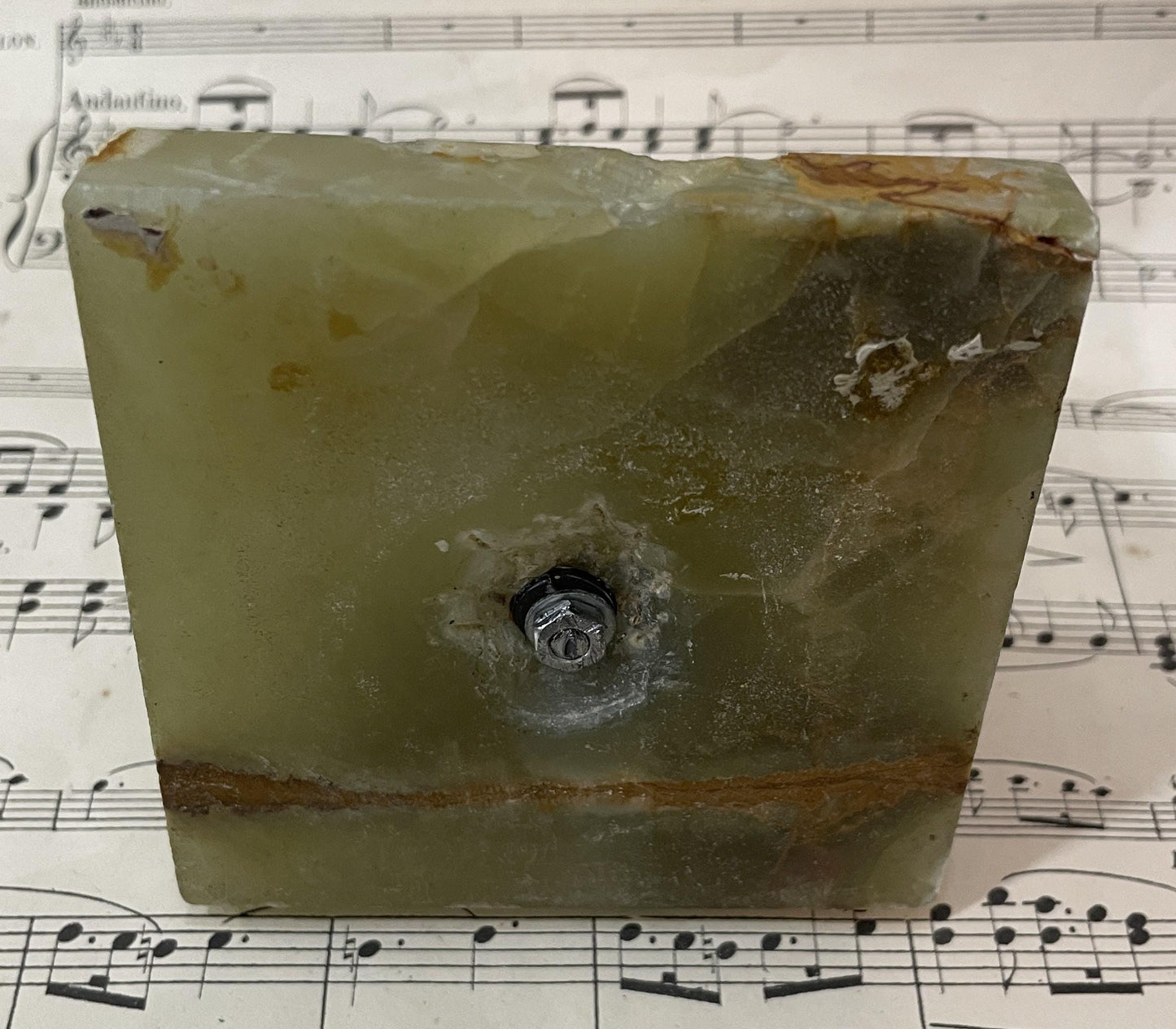 Antique French Horse Sculpture on Green Onyx c1920