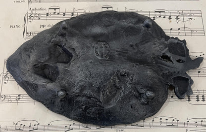 Antique French Art Nouveau Cast Iron Tray Butterfly c1920