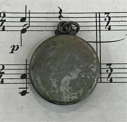 Antique French Art Nouveau Sliding Pendant Photo Holder Cherries c1920