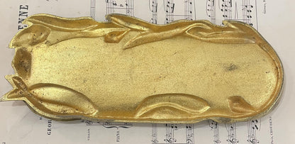 Rare Large Antique French Art Nouveau Bronze Tray Signed G. Huygens c1900