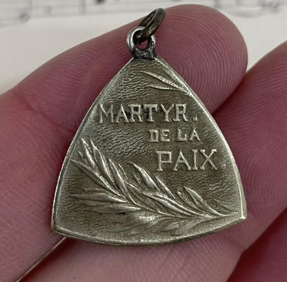 Antique French Bronze Art Nouveau Pendant Jean Jaures c1920