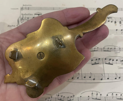 Small Antique French Miniature Champleve Enamel Candlestick Holder c1880