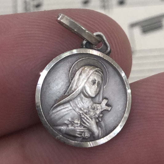 Vintage French St. Therese of Lisieux Religious Medal c1960