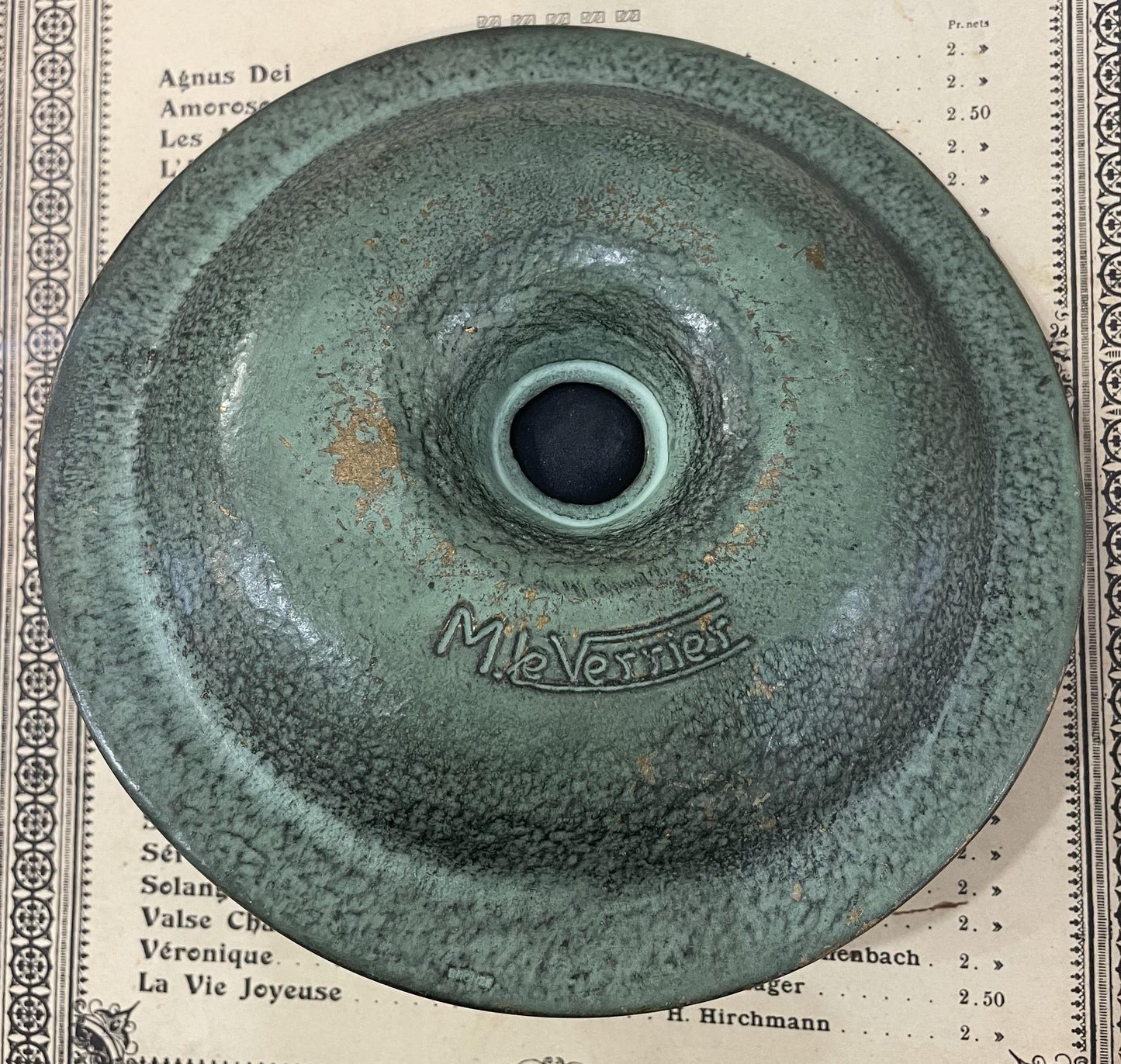 Rare Large Antique French Max LeVerrier Bronze Tray c1940