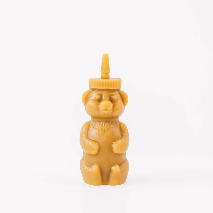Honey Bear Beeswax Candle