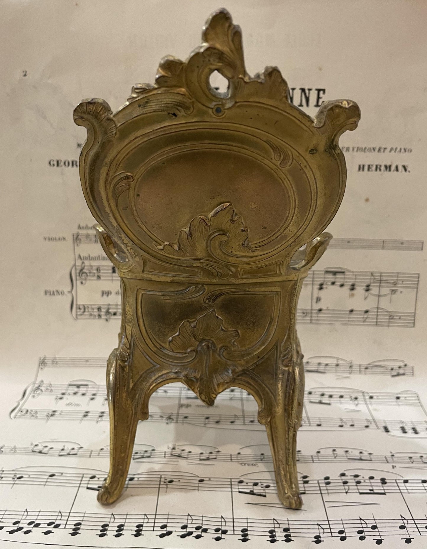 Rare Antique French Furniture Chair Drawer Jewelry Box c1900