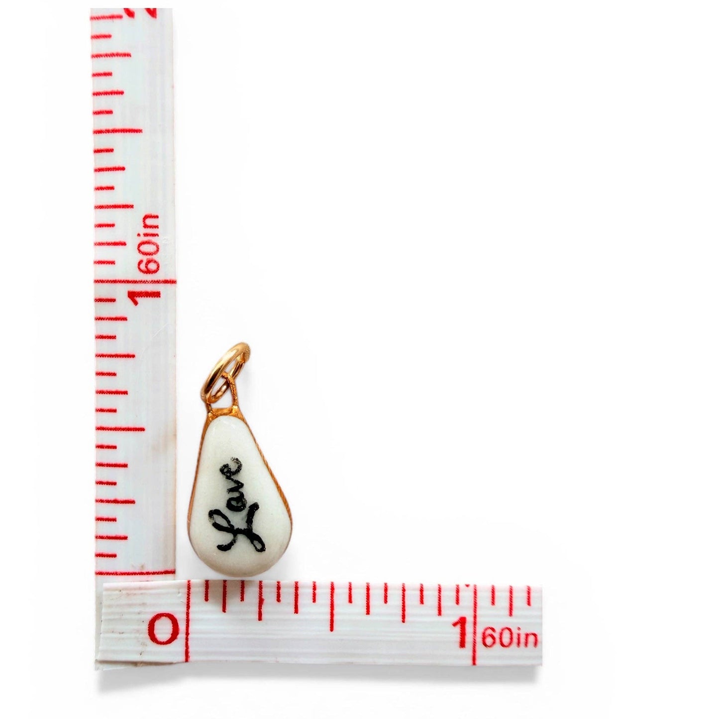 "Love" Teardrop Charm: Large