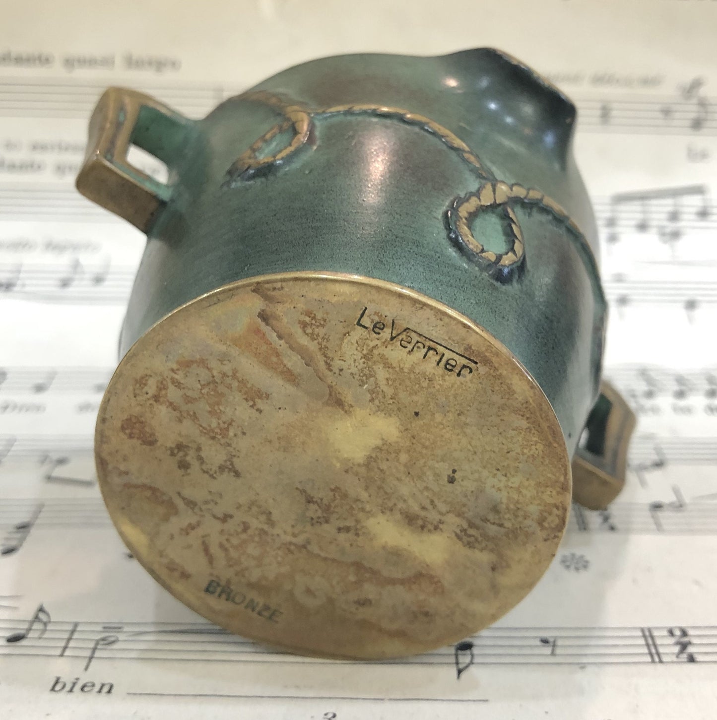 Rare Antique French Max LeVerrier Bronze Tray Sauce c1940