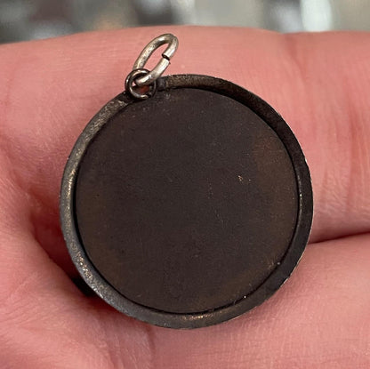 Rare Antique Italian Scarab Micromosaic Micro Mosaic Pendant c1880