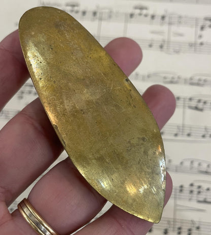 Rare Small Antique French Brass Ash Tray Shoe c1920