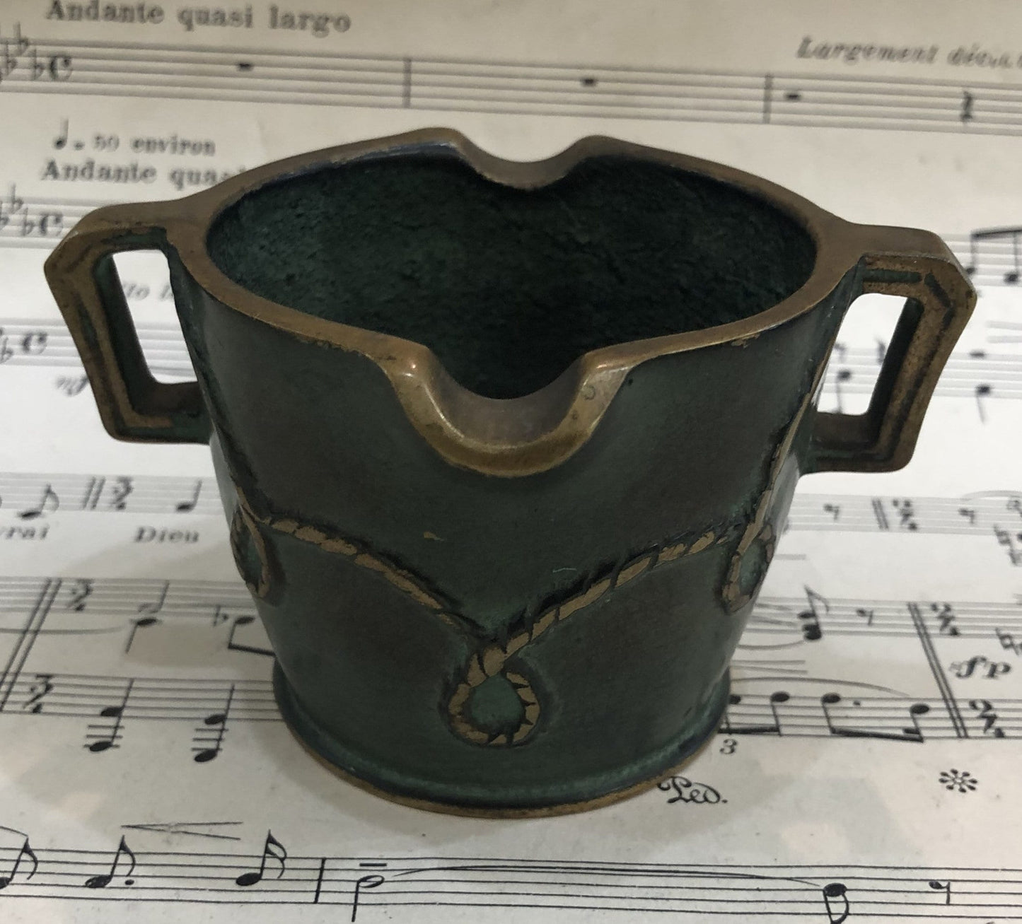 Rare Antique French Max LeVerrier Bronze Tray Sauce c1940