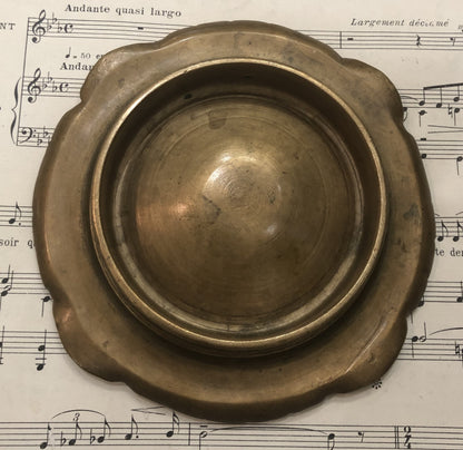 Antique French Bronze Tray Art Nouveau Initials M.S. c1920