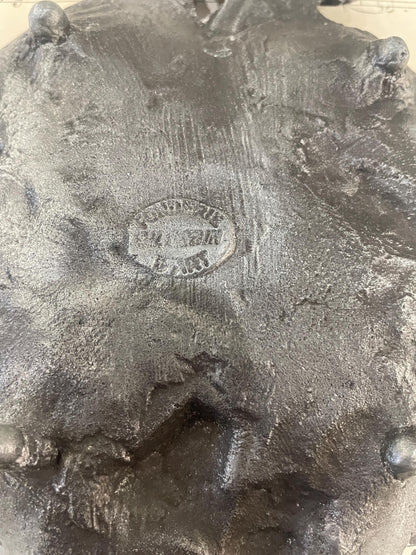 Antique French Art Nouveau Cast Iron Tray Butterfly c1920