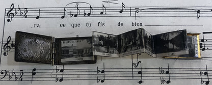 Antique French Souvenir Photos Pendant / Book Forges Les Eaux c1910