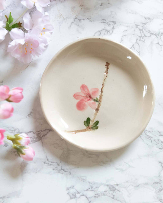 Cherry Blossom Spring Handmade Flower Jewelry Dish: Cherry Bloosom