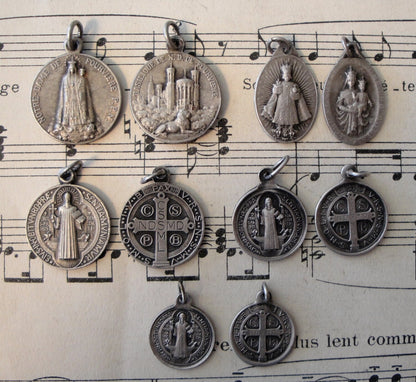 Antique French Religious Medal St. Quirin Patron Saint of Soldiers / Animals c1940