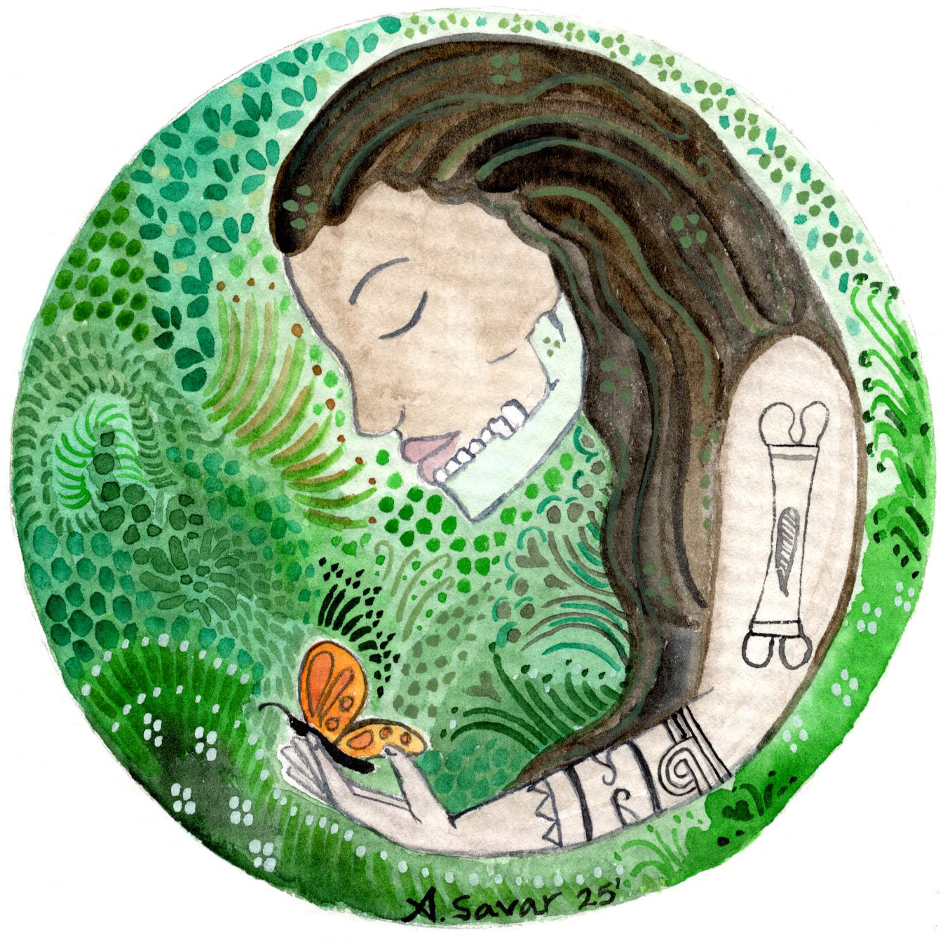 Moss and Jawbone Sticker