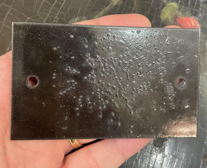 Small Vintage French Enamel Sign Plaque Please Ring the Bell (Sonnez S.V.P.)