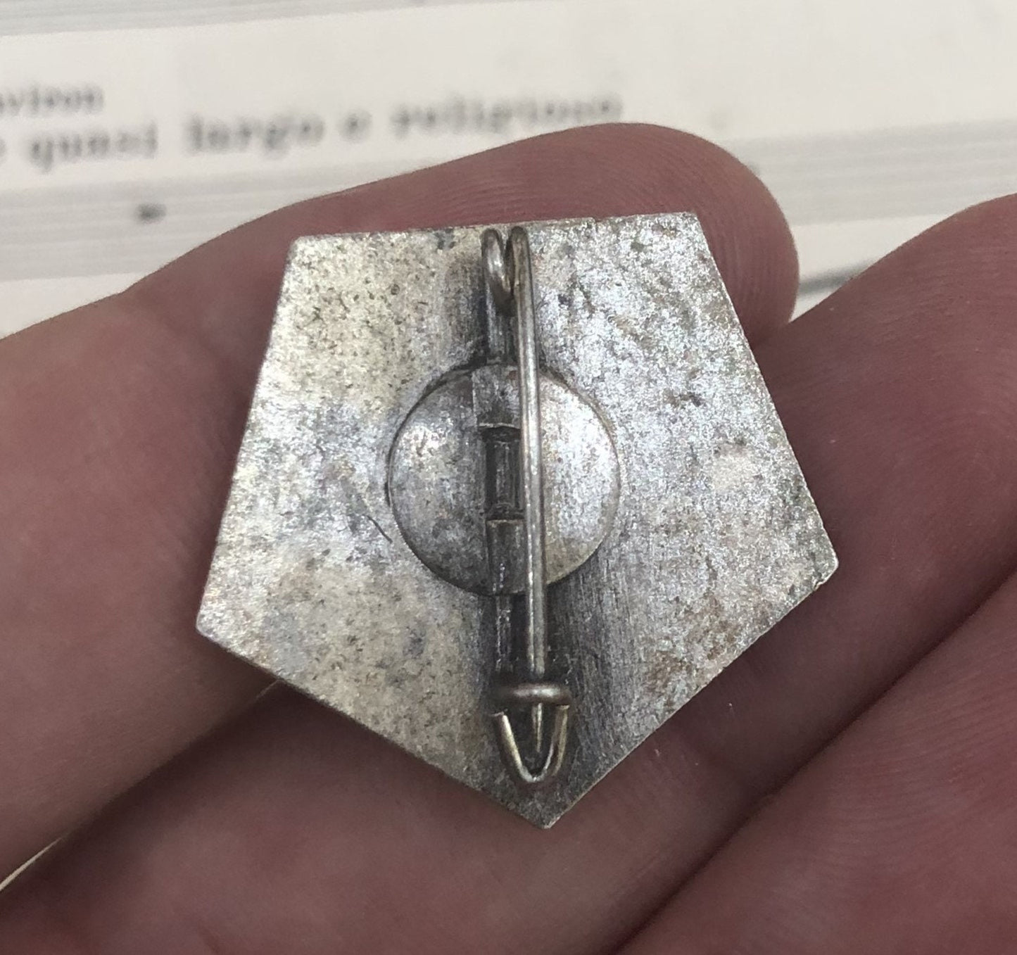 Antique French Enameled Saint Anne d'Auray Basilica Pin / Brooch c1930