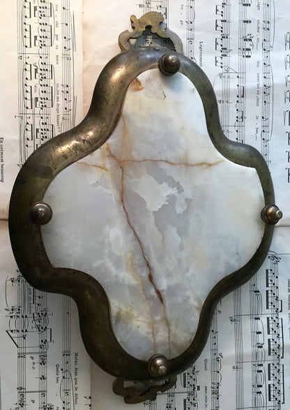 Rare Large Antique French Bronze Champleve Enamel Onyx Tray Platter Centerpiece c1880