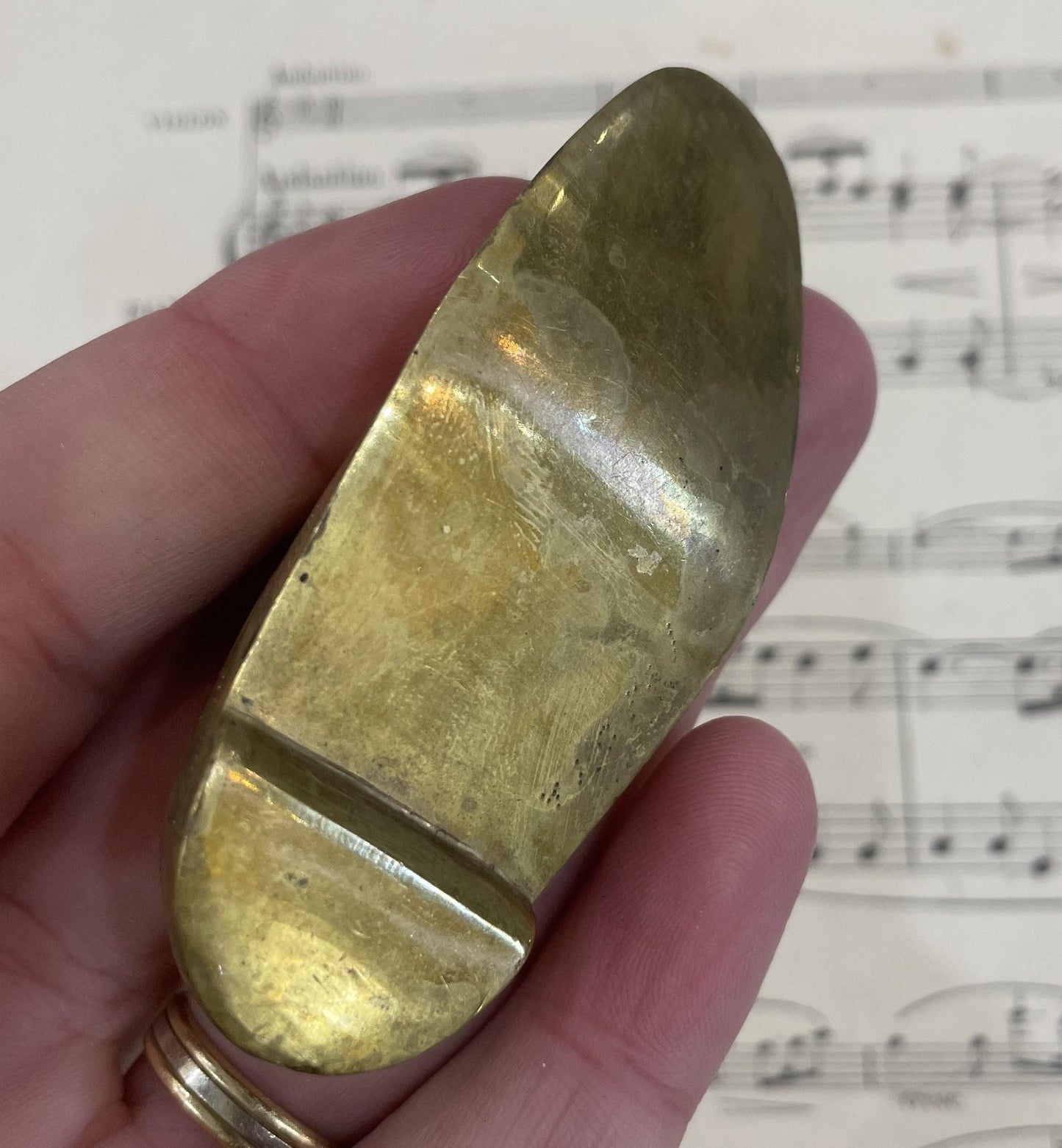 Rare Small Antique French Brass Ash Tray Shoe c1920