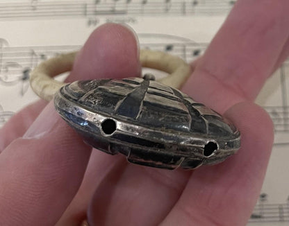 Antique French Art Nouveau Sterling Silver Baby Rattle c1900