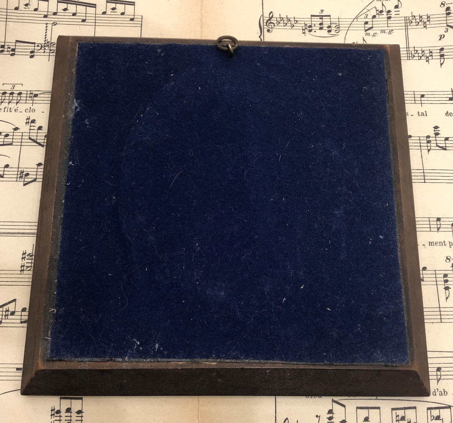 Rare Antique French Reliquary Pearls Dried Flowers Domed Glass c1880