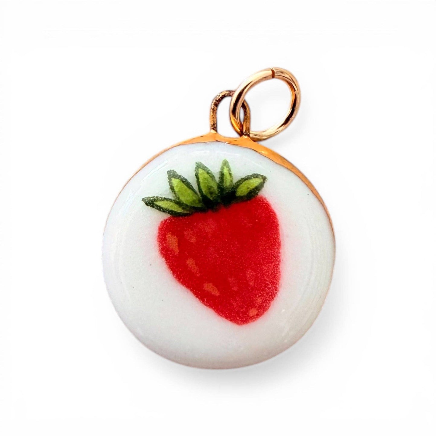 Strawberry Charm: Gold Luster / Medium Rectangle
