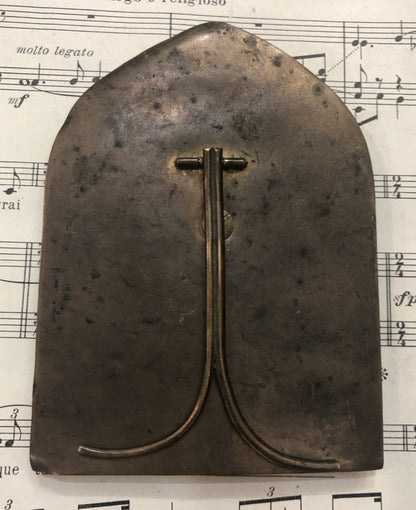 Antique French Green Onyx Icon Stand Virgin Mary Lily c1920