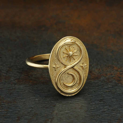 Sterling Silver Infinity Snake Ring: Sterling Silver / 8