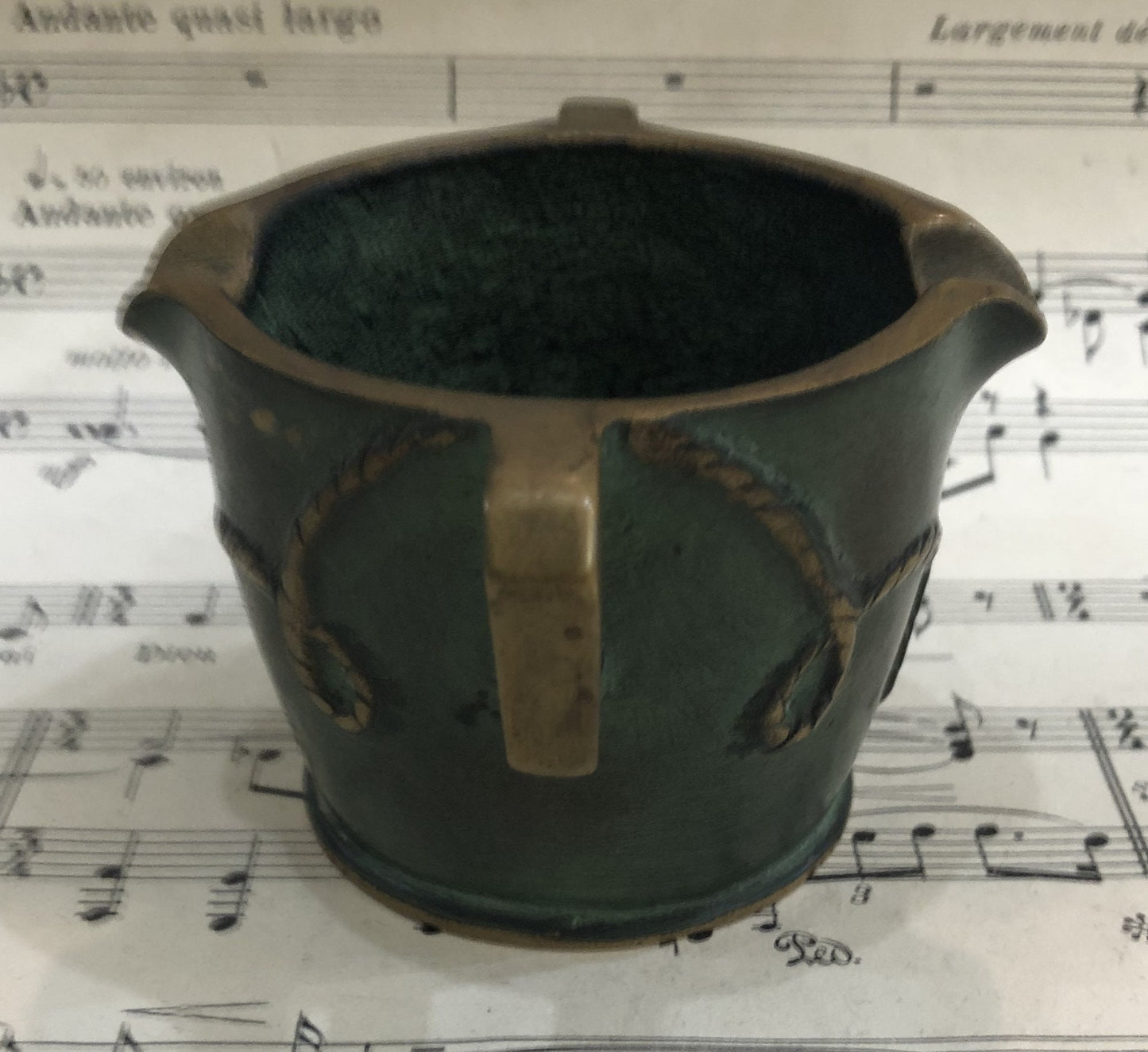 Rare Antique French Max LeVerrier Bronze Tray Sauce c1940